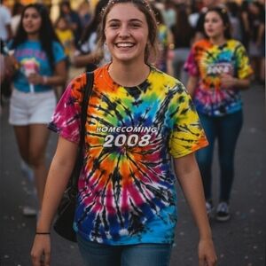 Vintage Y2K,  Homecoming 2008, Tie Dye t-shirt